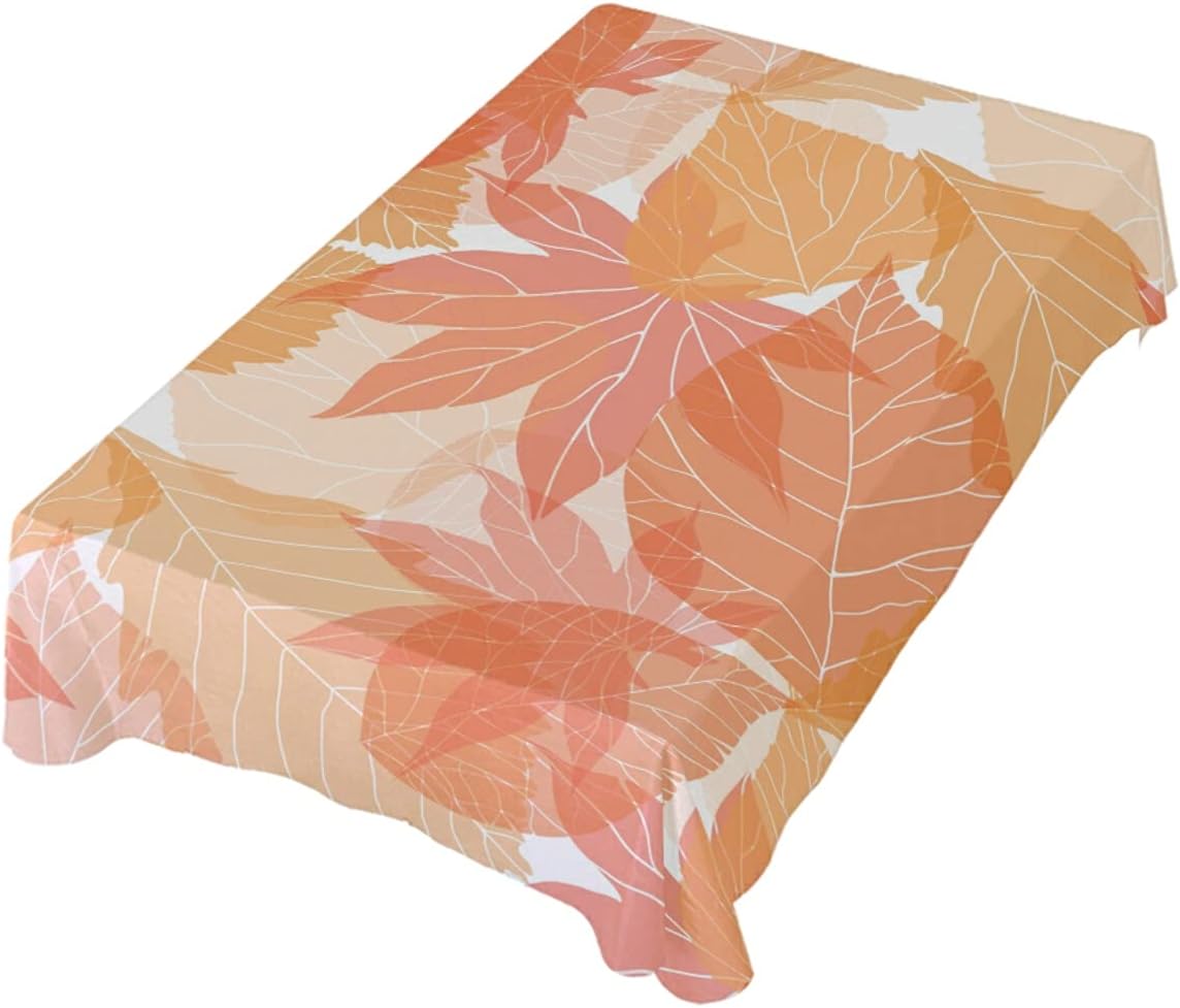 Mantel rectangular de hoja de arce otoñal, impermeable, resistente al encogimiento, reutilizable, para cocina, campamento, cumpleaños, picnic, cena,