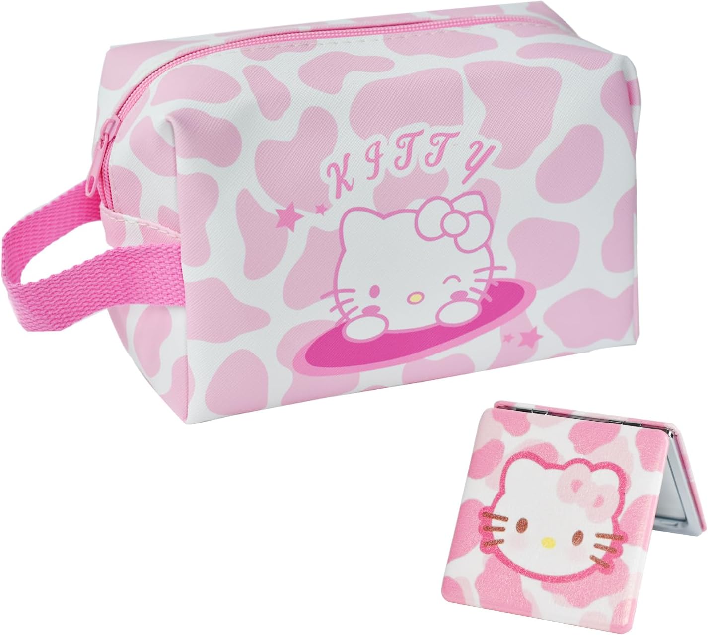 Bolsa de cosméticos de viaje, bolsa de cosméticos de dibujos animados de gran capacidad, bolsa de maquillaje con cremallera, bolsa de aseo de viaje