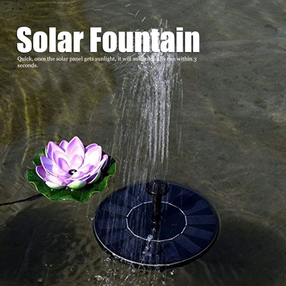 Fydun Bomba de fuente solar al aire libre de 7 V para jardines Birdpo pequeñas piscinas decoración 7V al aire libre alimentado por energía solar