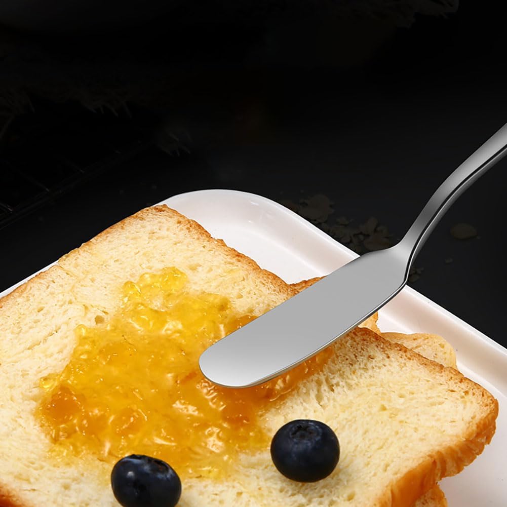 ccHuDE 4 unidades de esparcidores de queso de acero inoxidable, cuchillos de mantequilla, cuchillos para untar queso crema, cuchillos pequeños para