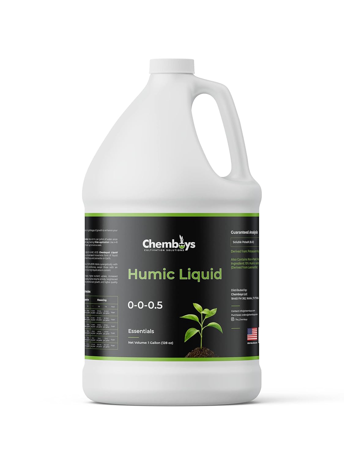 Ácido húmico orgánico con fúlvico  Suplemento vegetal concentrado de carbono líquido para una mayor absorción de nutrientes, suelo, césped,