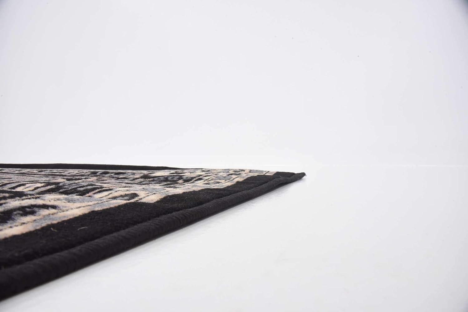 Unique Loom Reza Collection- Alfombra, Polipropileno, Negro