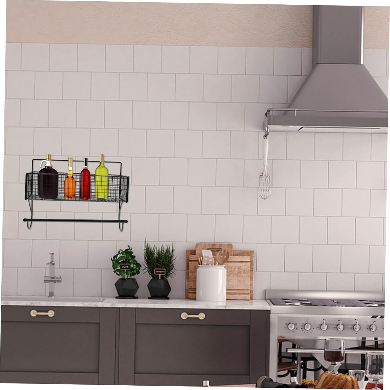 Cabilock Estante de almacenamiento para papel higiénico, estante de almacenamiento de baño, cesta de rejilla, organizador de pared, cesta