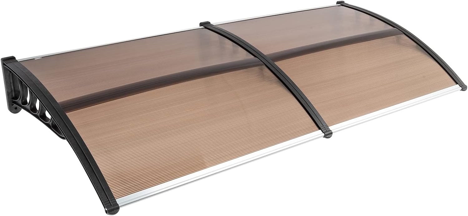Toldo para puerta de ventana de 80 x 40 pulgadas, cubierta de policarbonato para puerta de entrada, toldo exterior para ventana exterior, UPF 50+,