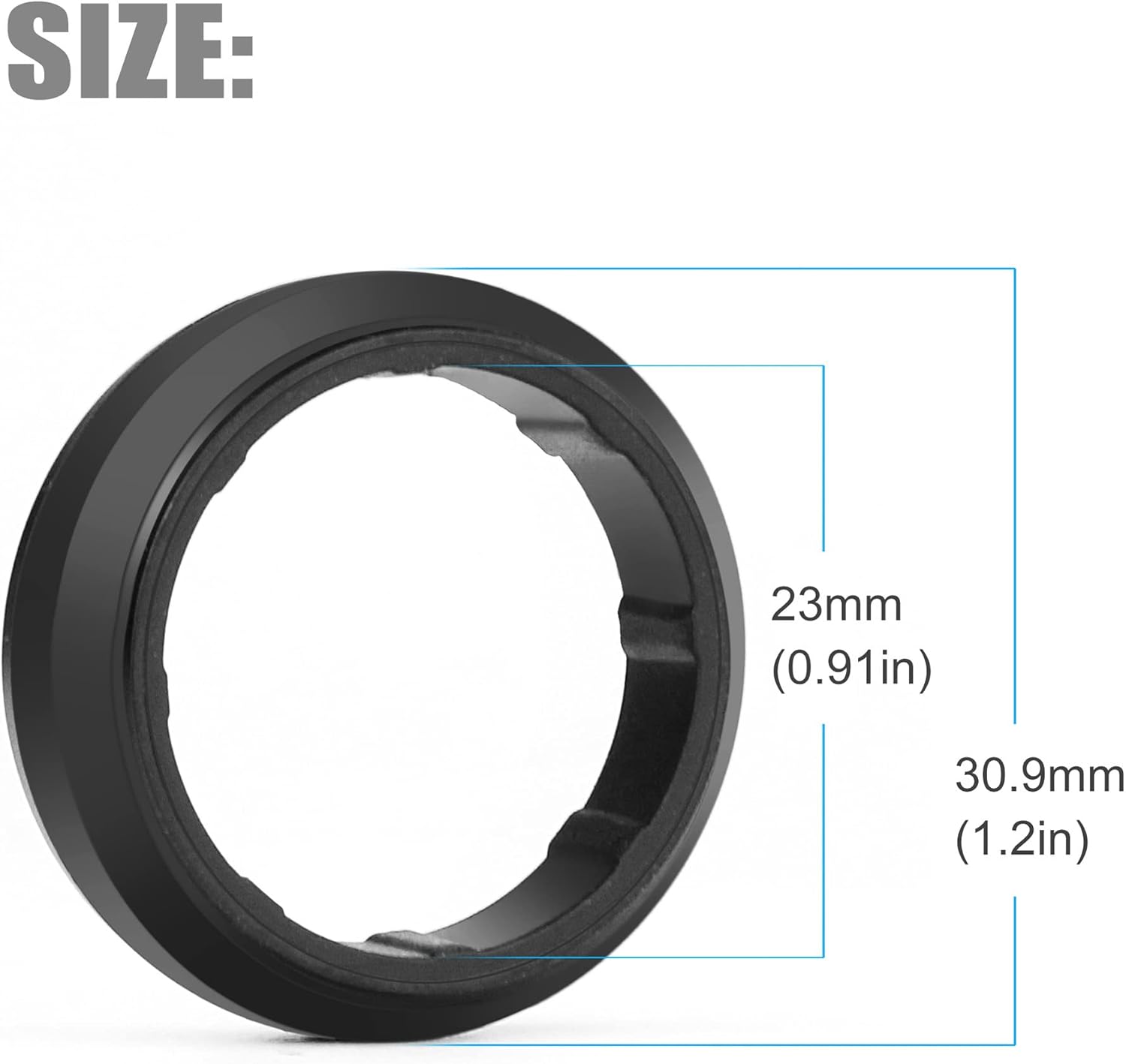 Paquete de 2 protectores de lente de filtro UV para GoPro Hero 3, Hero 3+, Hero 4 Silver Black, 0.906 in de diámetro interior, vidrio óptico de alta