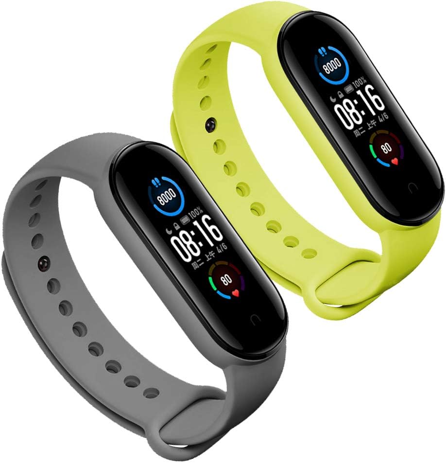 Pulseras de repuesto para Xiaomi Mi 5 y Mi 6 para correas de reloj inteligente Mi Band 5 y Mi 6, pulsera de silicona suave y flexible agradable a la