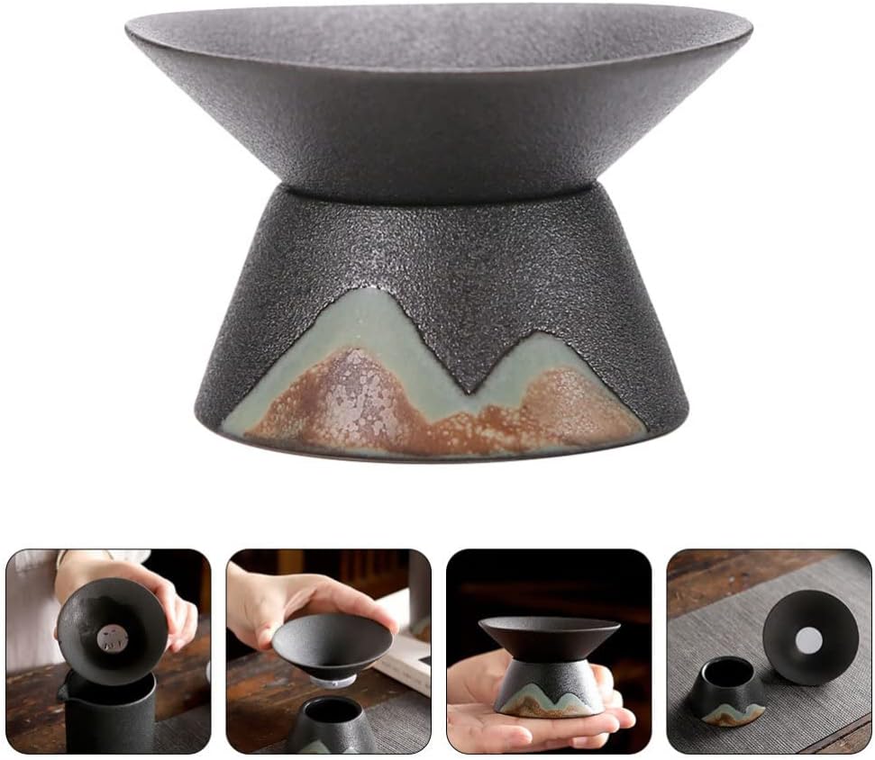 ULTNICE Infusor de taza de té de malla, infusor de filtro de té, colador de té cerámica suelta, malla de té, infusor de té chino, utensilios de té
