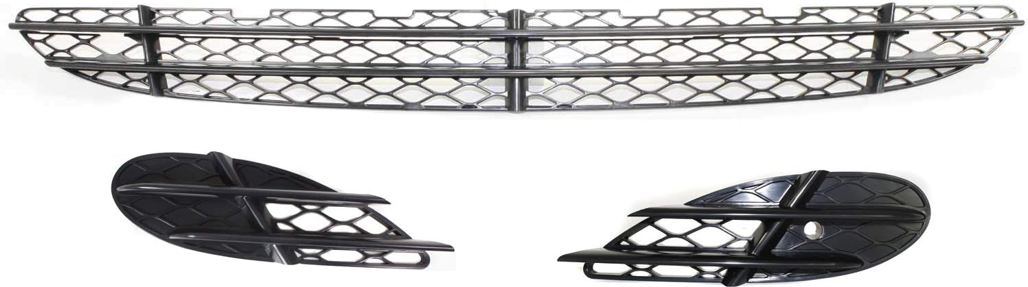 Evan-Fischer – Juego de parrilla de parachoques compatible con Mercedes Benz S430 2003-2006, compatible con Mercedes Benz S500, compatible con