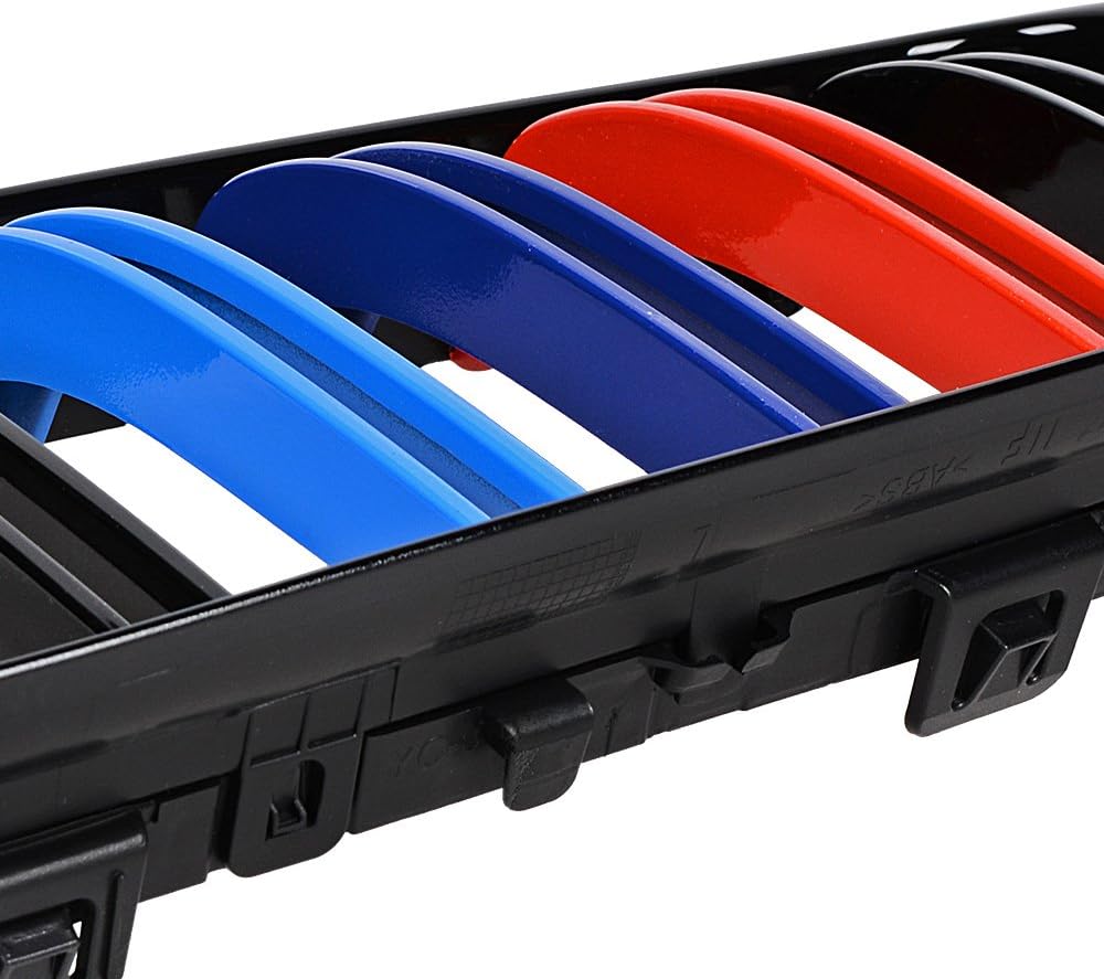 Astra Depot Rejilla de riñón de doble línea de color negro brillante compatible con BMW E90 E91 323i 325i 328i 330i 330i 335i 4DR 2009-2011