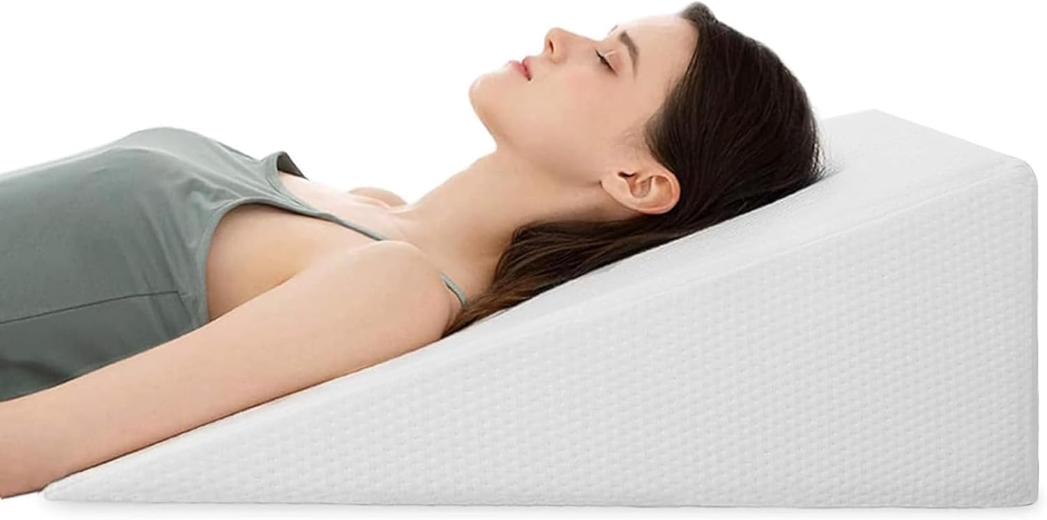 Almohadas de cuña para cama y almohada de cuña para elevación de piernas y soporte de espalda, para apoyo de espalda y piernas, dolor de espalda,