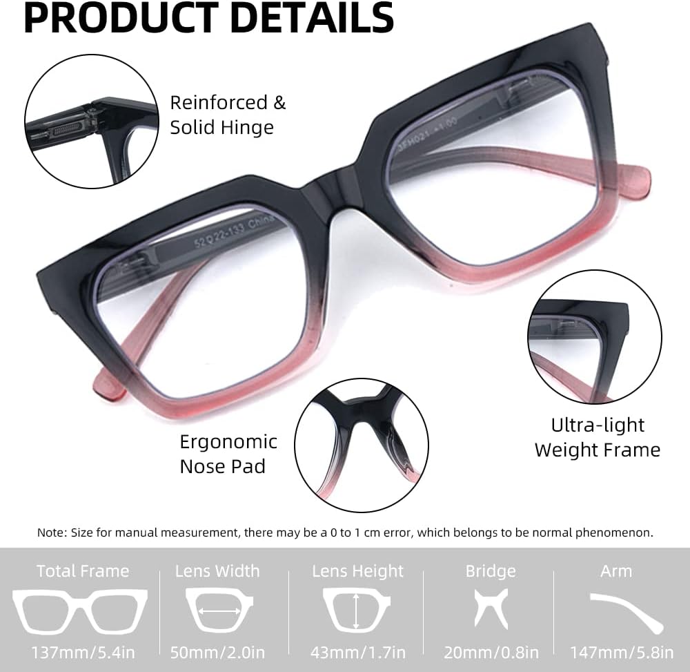 Paquete de 3 lentes de lectura multienfoque para mujer, lectores multifocales progresivos, bloqueo de luz azul, bisagras de resorte