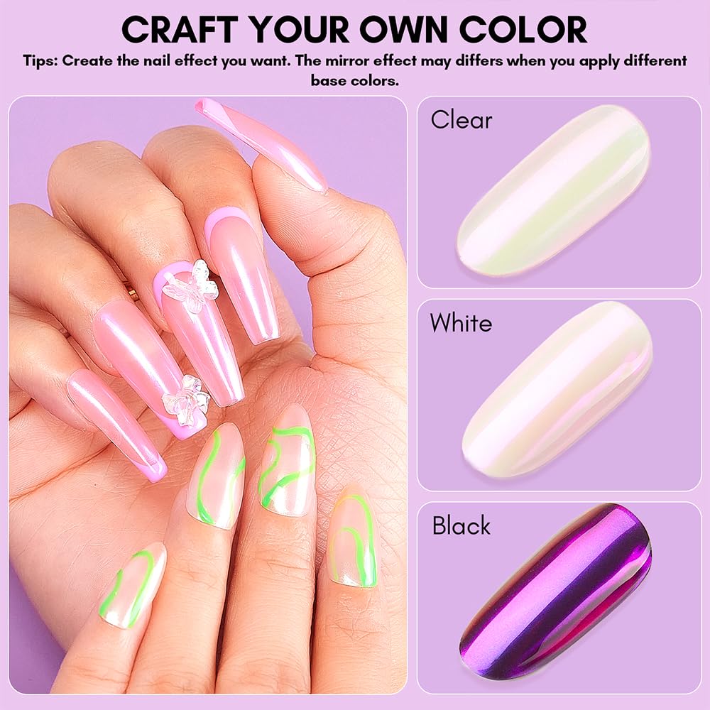 Makartt 4 en 1 Glux Gel Clear Solid Nail Extension Gel Constructor de Uñas Gel Constructor de Uñas de 0.5 fl oz UV Paquete de pegamento de uñas con
