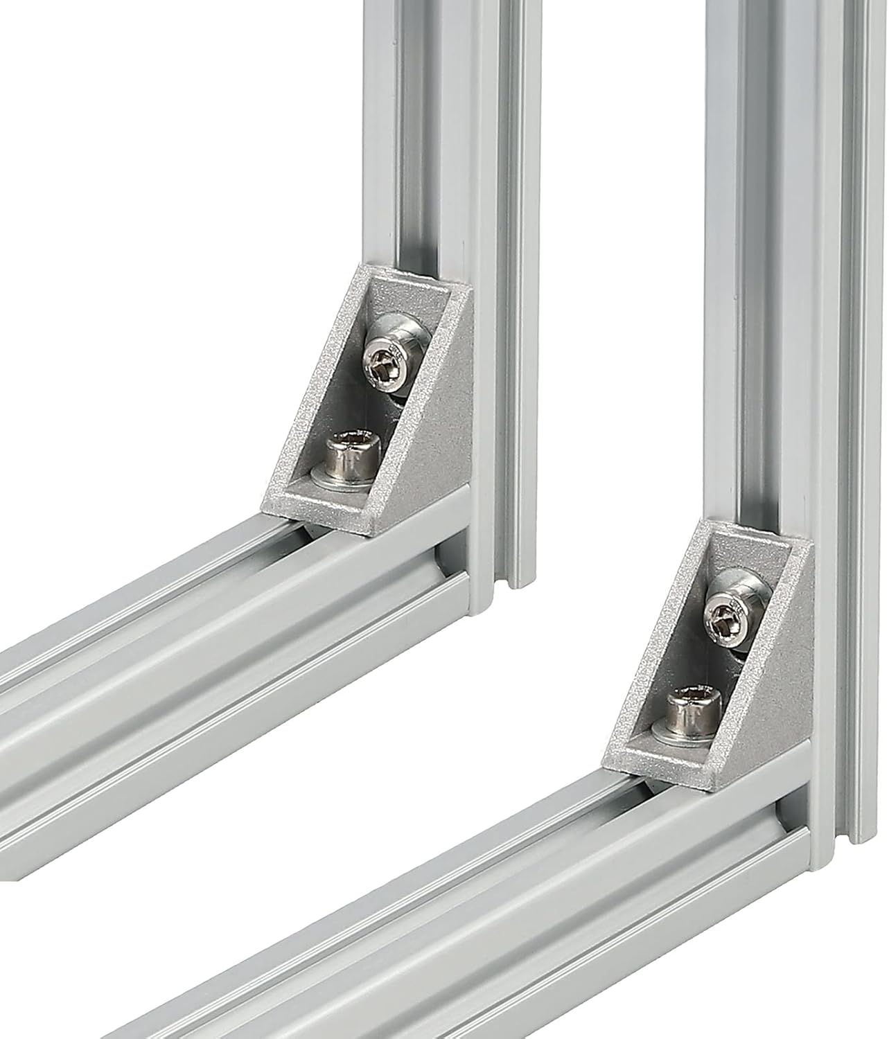 20 soportes de esquina 2020, soporte de esquina de aluminio en ángulo recto con ranura en T, soporte de esquina de extrusión para perfil de