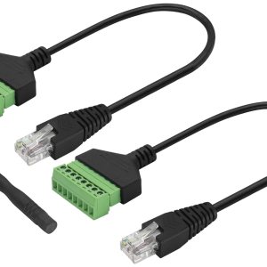 zdyCGTime Adaptador de terminal de tornillo RJ45 macho a 8 pines RJ458P 8C, extensor de cable Ethernet Cat5 a 8 pines, terminal de tornillo sin zdyCGTime Adaptador de terminal de tornillo RJ45 macho a 8 pines RJ458P 8C, extensor de cable Ethernet Cat5 a 8 pines, terminal de tornillo sin