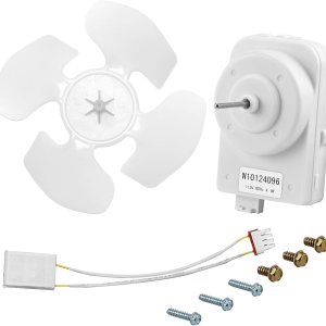 W10124096 Kit de motor de ventilador de condensador compatible con refrigeradores Whirl-Pool Kitche-Naid reemplaza piezas 2188538 2188727 W10130108 W10124096 Kit de motor de ventilador de condensador compatible con refrigeradores Whirl-Pool Kitche-Naid reemplaza piezas 2188538 2188727 W10130108