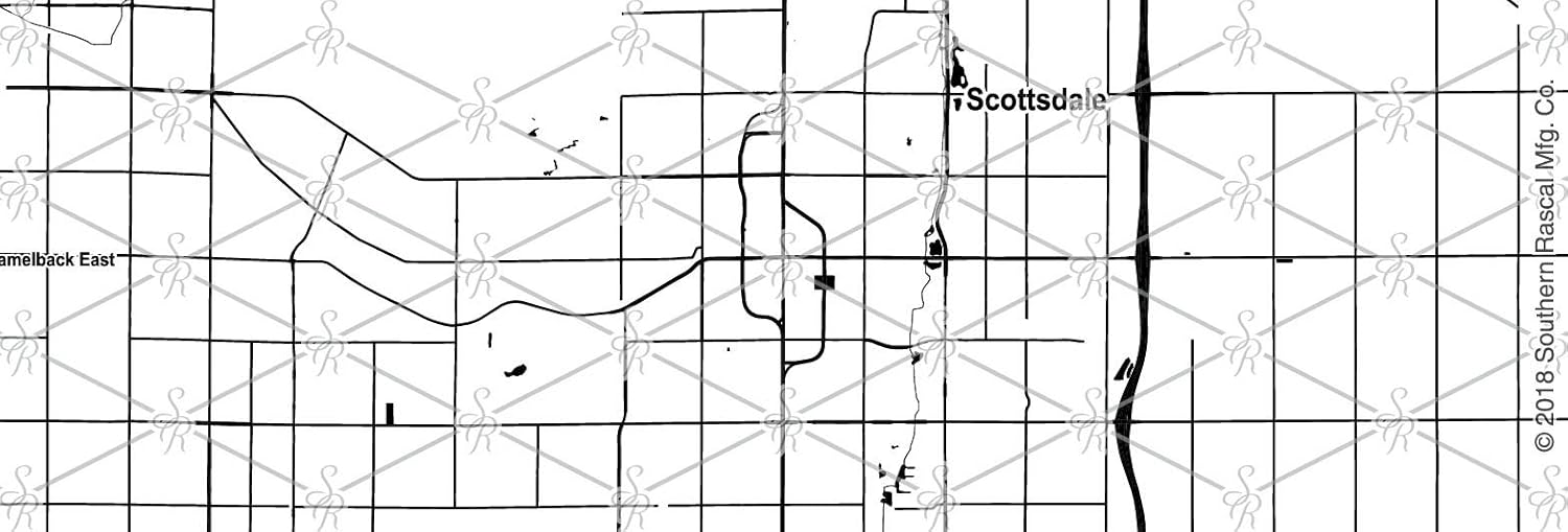 Scottsdale City Map Copa de whisky Arizona