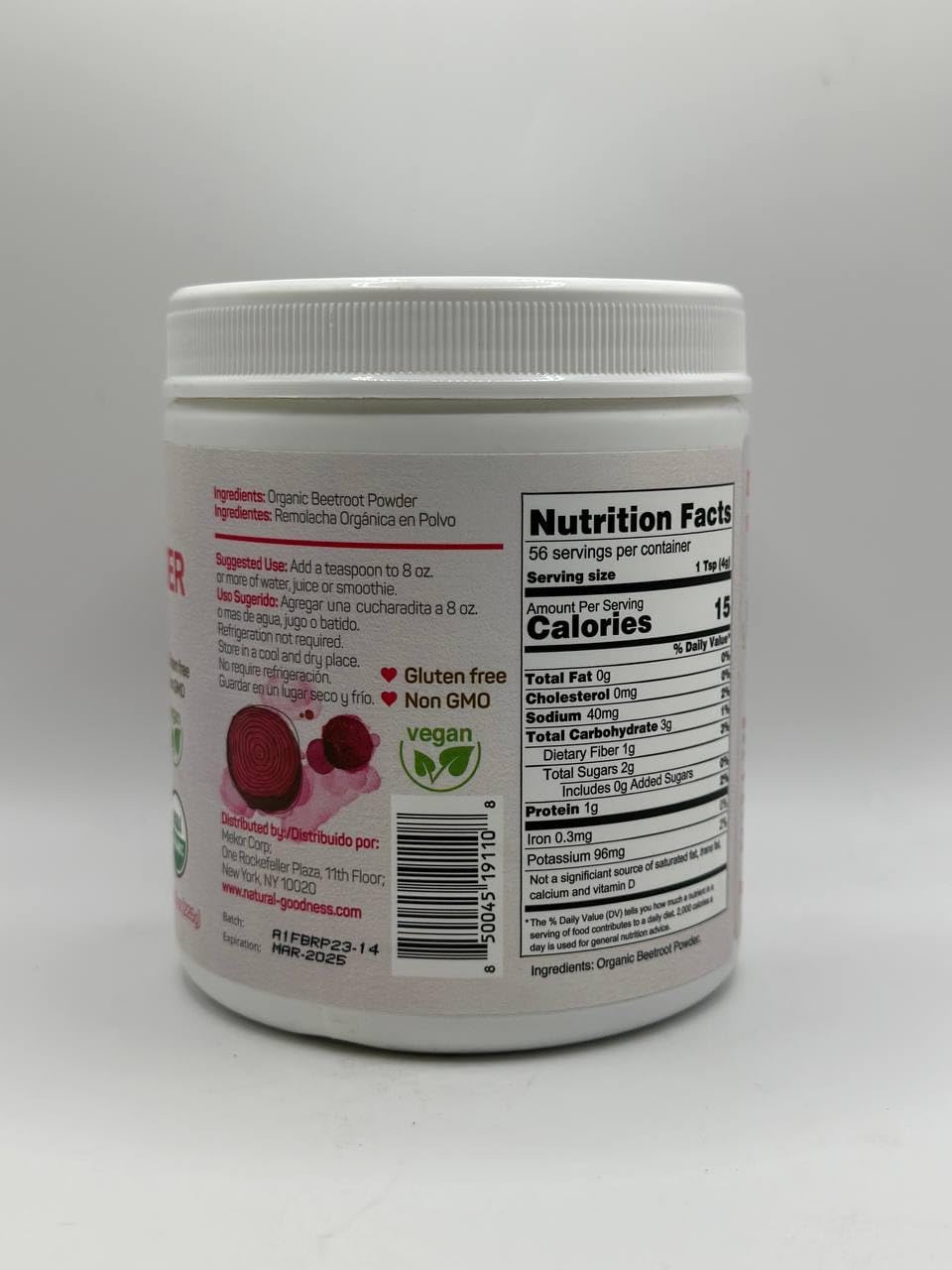Nature’s Goodness Polvo de raíz de remolacha – 8 oz
