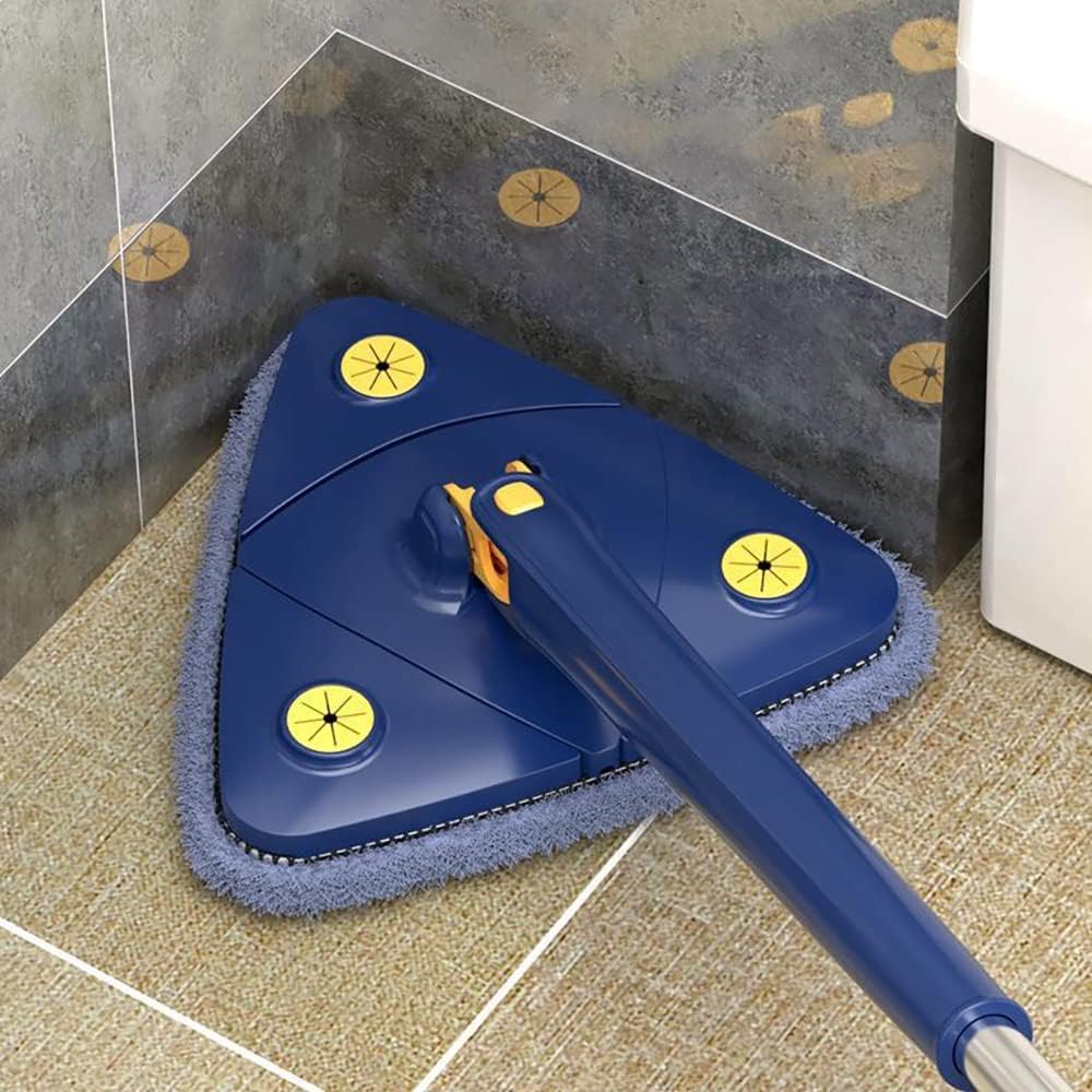 Cleangly – Trapeador giratorio triangular de 360, trapeador de limpieza ajustable giratorio de 360, trapeador triangular original, giratorio de 360,