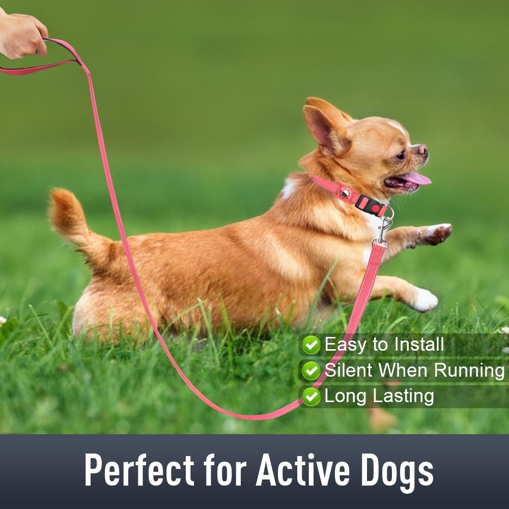 Airtag – Collar de perro para cachorros, collares reflectantes con soporte AirTag, hebilla de bloqueo de seguridad y acolchado suave, collar de