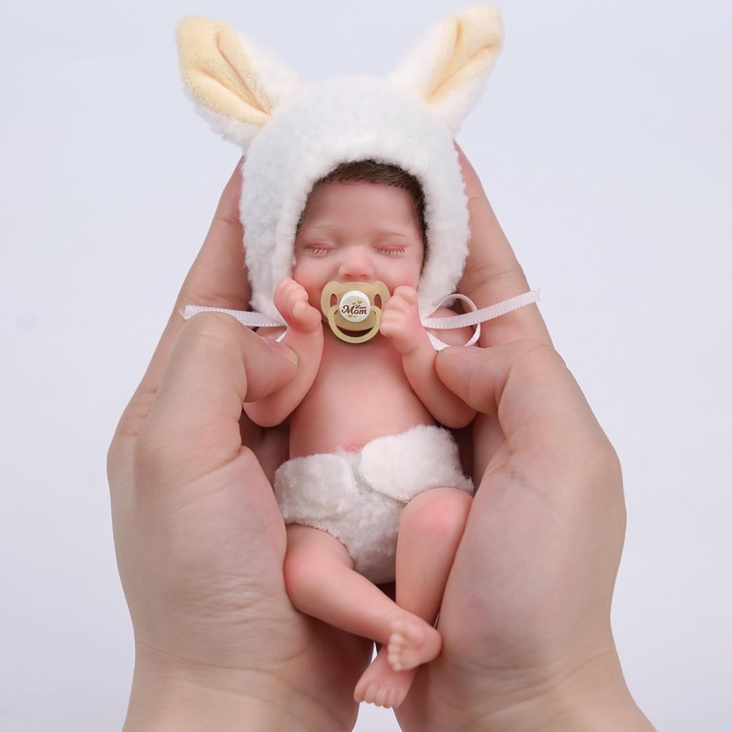 BABESIDE Muñecas de bebé Reborn en miniatura de cuerpo completo de silicona, cuerpo suave de 6 pulgadas, mini muñecas de bebé recién nacidas