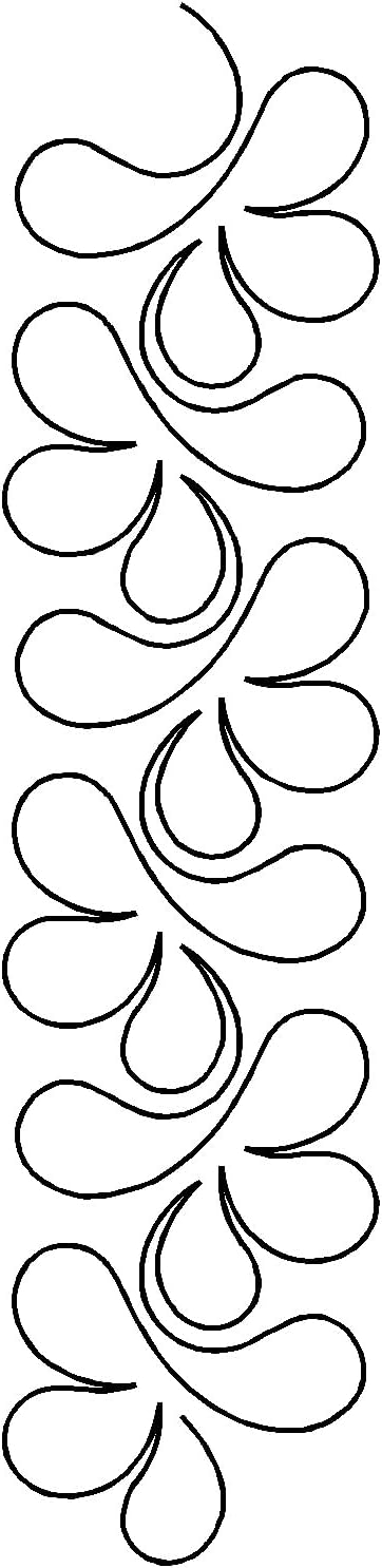 Juego de 3 plantillas de edredón de plástico para bordes, patrones, borde de plumas, fajas, diseño de salpicaduras con guía de edredón