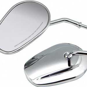 MotorToGo 1 par de espejos cromados CNC de tallo largo compatibles para 1991 Harley-Davidson Low Rider FXRS MotorToGo 1 par de espejos cromados CNC de tallo largo compatibles para 1991 Harley-Davidson Low Rider FXRS