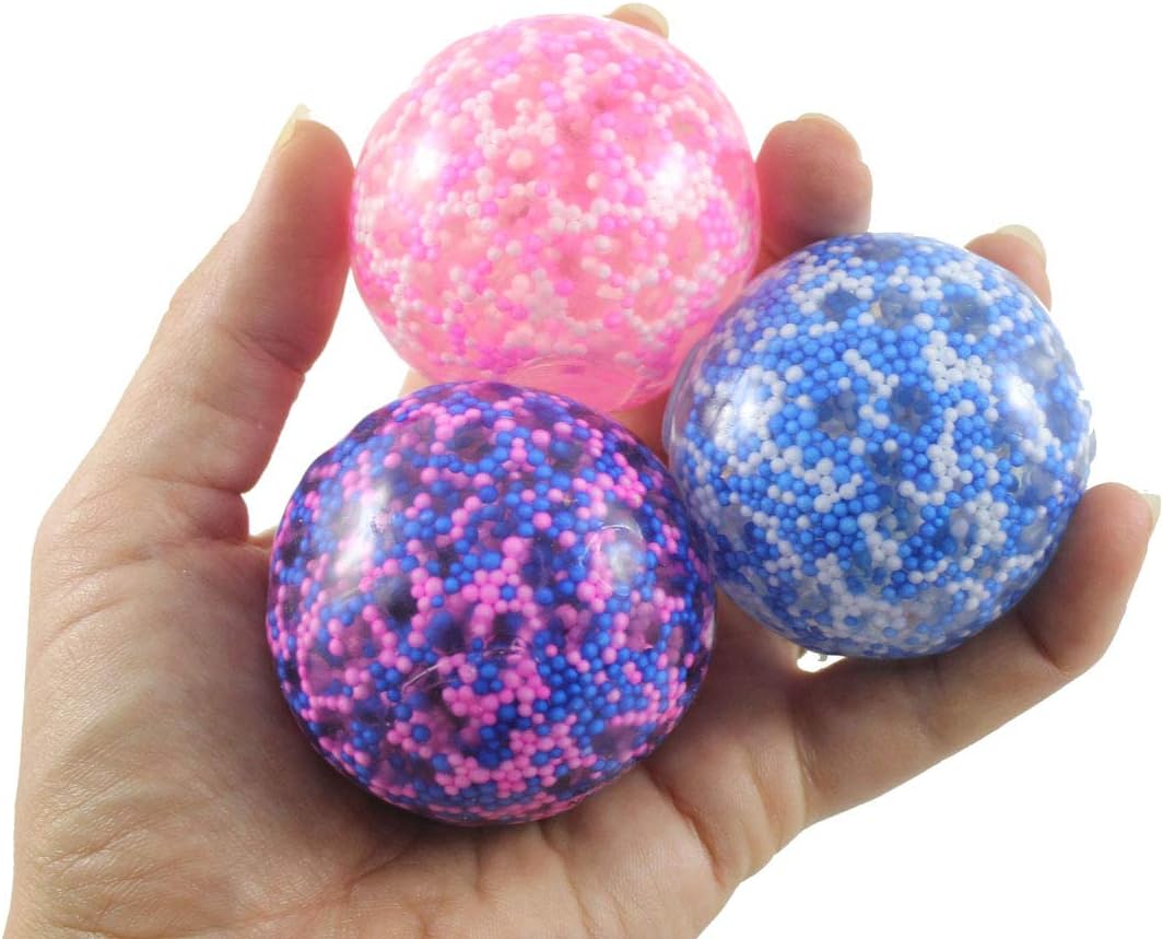 Curious Minds Busy Bags Pelota antiestrés moldeable con 3 cuentas de confeti  Pelotas sensoriales esponjosas y moldeables para apretar OT