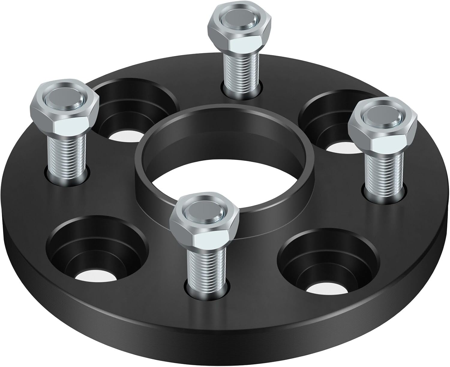 ECCPP 2 espaciadores de rueda centrados de 4 lengüetas 4×100 12×1.5 2.209 in 0.591 in negro compatible con 1980-2005 para Civic  2006-2020 para Fit