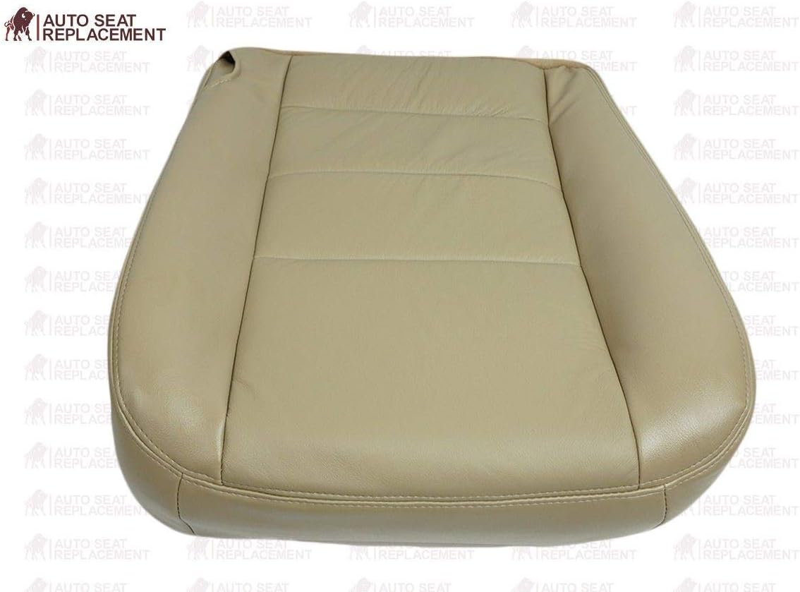 Funda de asiento de cuero sintético de repuesto para Ford F250 F350 Lariat Crew Cab 2003, 2004, 2005, 2006, 2007, color marrón (parte inferior del