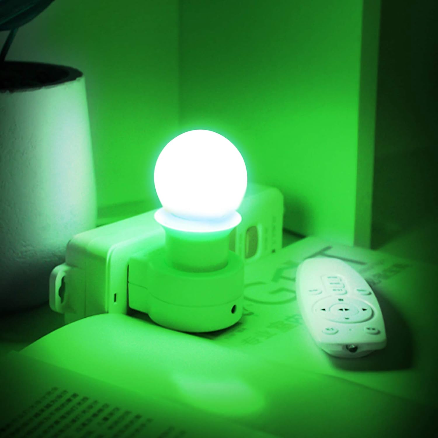 Bombillas LED A19 de color verde, 5 vatios (equivalente a 40W), base E26, para fiesta de boda, Halloween, Navidad, bar, decoración ambiental