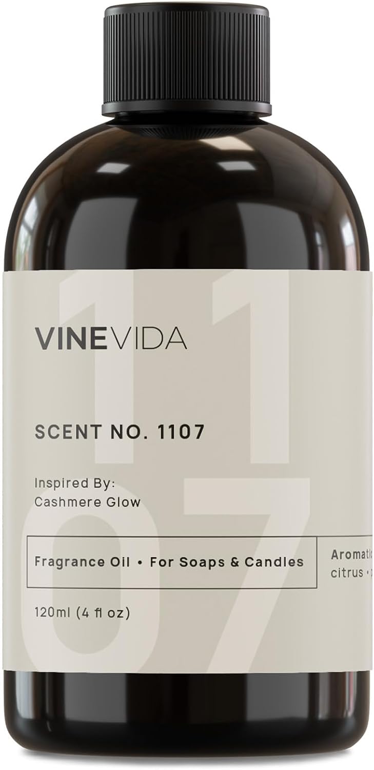 VINEVIDA 4 onzas Aceite de fragancia de cachemira brillante para hacer jabón, aromas para hacer velas, aceites de perfume, velas de soja, bombas de