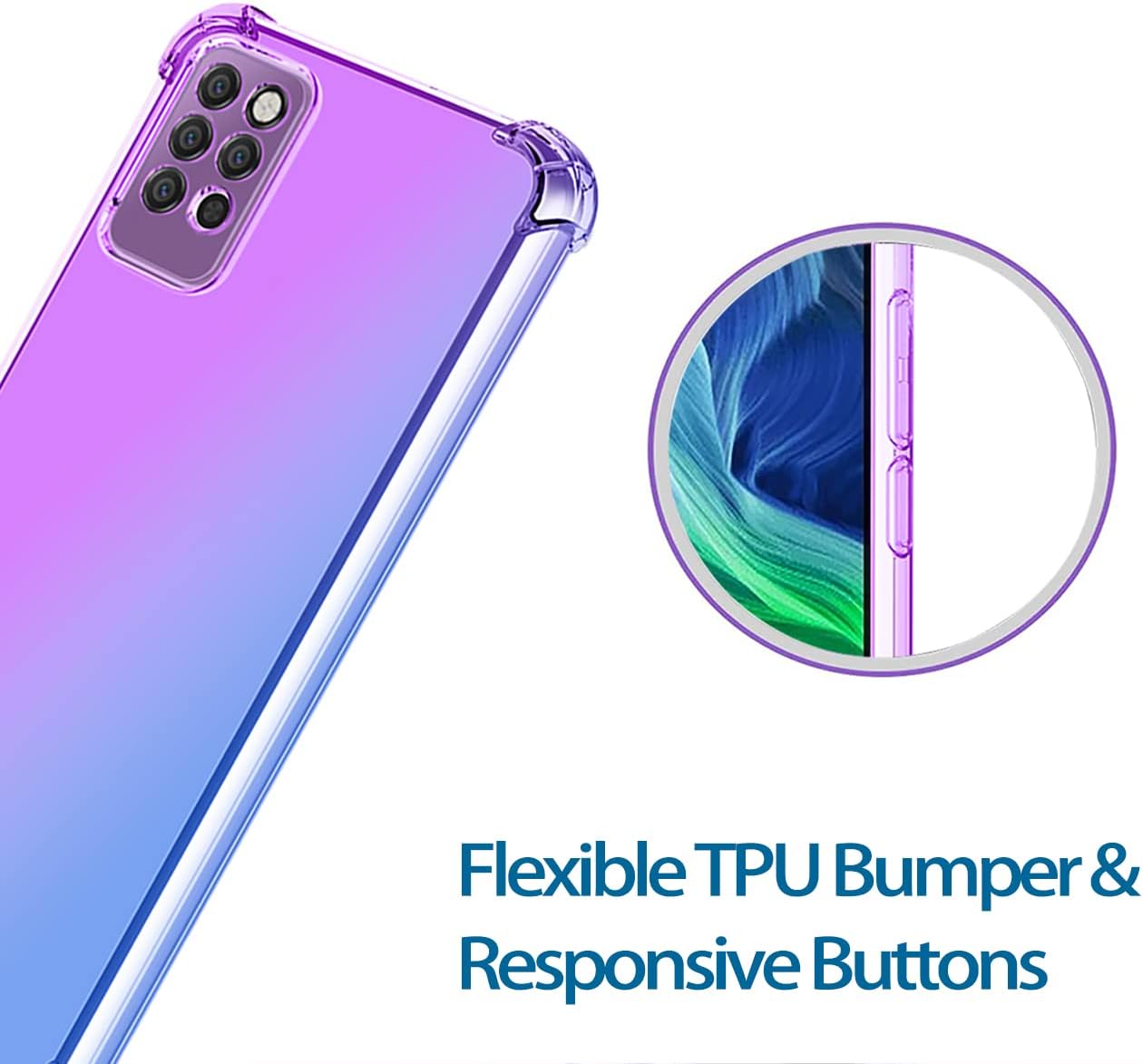 Funda para Infinix Note 10 Pro, Note 10 Pro NFC X695, funda transparente degradado, delgada, antiarañazos, TPU a prueba de golpes, funda protectora