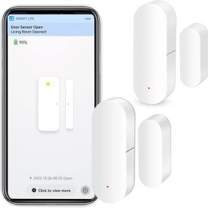 Sensor de ventana de puerta WiFi sensor de contacto inteligente con alertas de aplicación, detector de apertura de puerta compatible con Alexa Sensor de ventana de puerta WiFi sensor de contacto inteligente con alertas de aplicación, detector de apertura de puerta compatible con Alexa