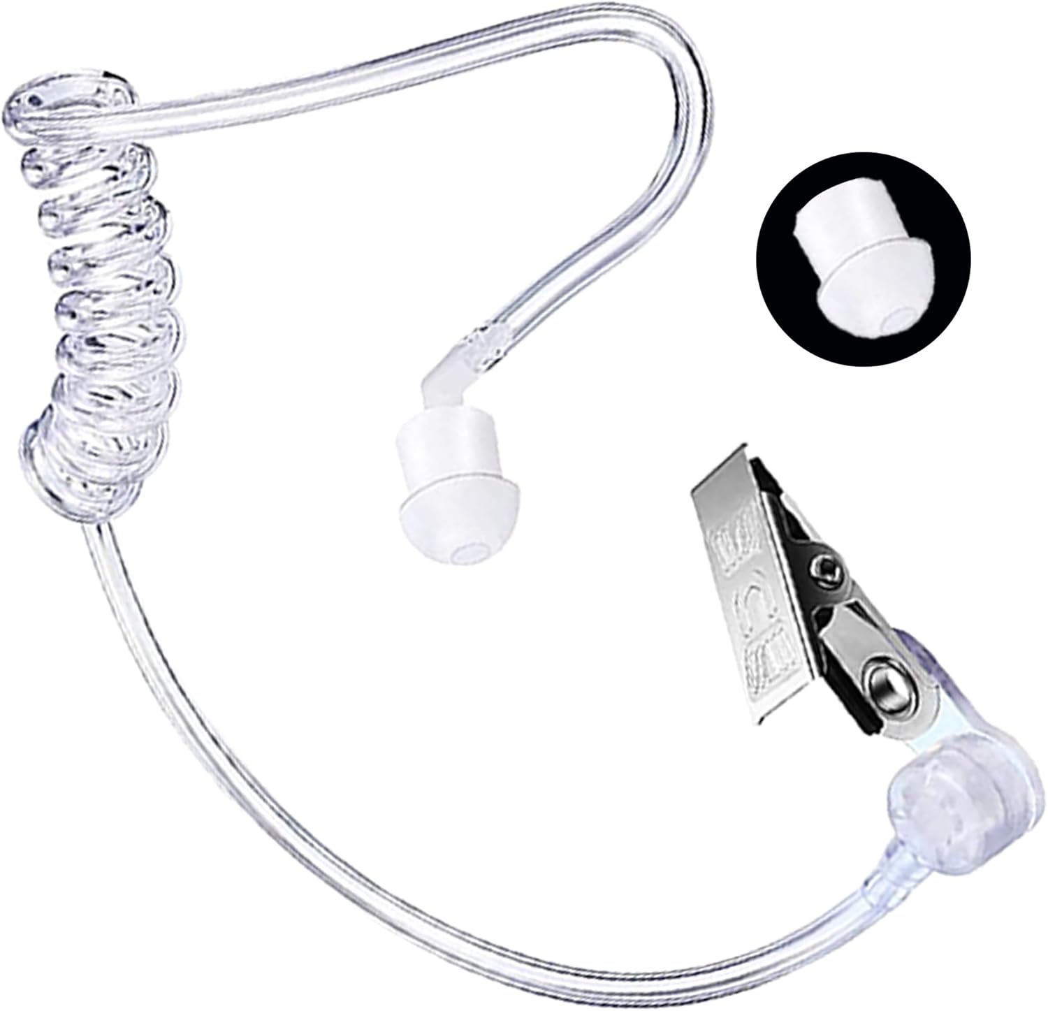 Btanadi Auricular espía para disfraz de servicio secreto, auricular falso para hombres, negro, FBI, agente secreto, MIB, servicio secreto, guardia