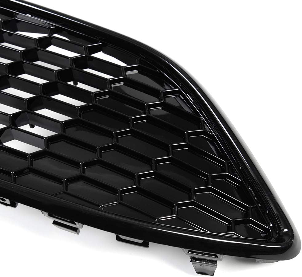 VRracing – 1 cubierta de parrilla central negra para parrilla central compatible con Ford Focus “S” y “SE” 2015 2016 2017 2018