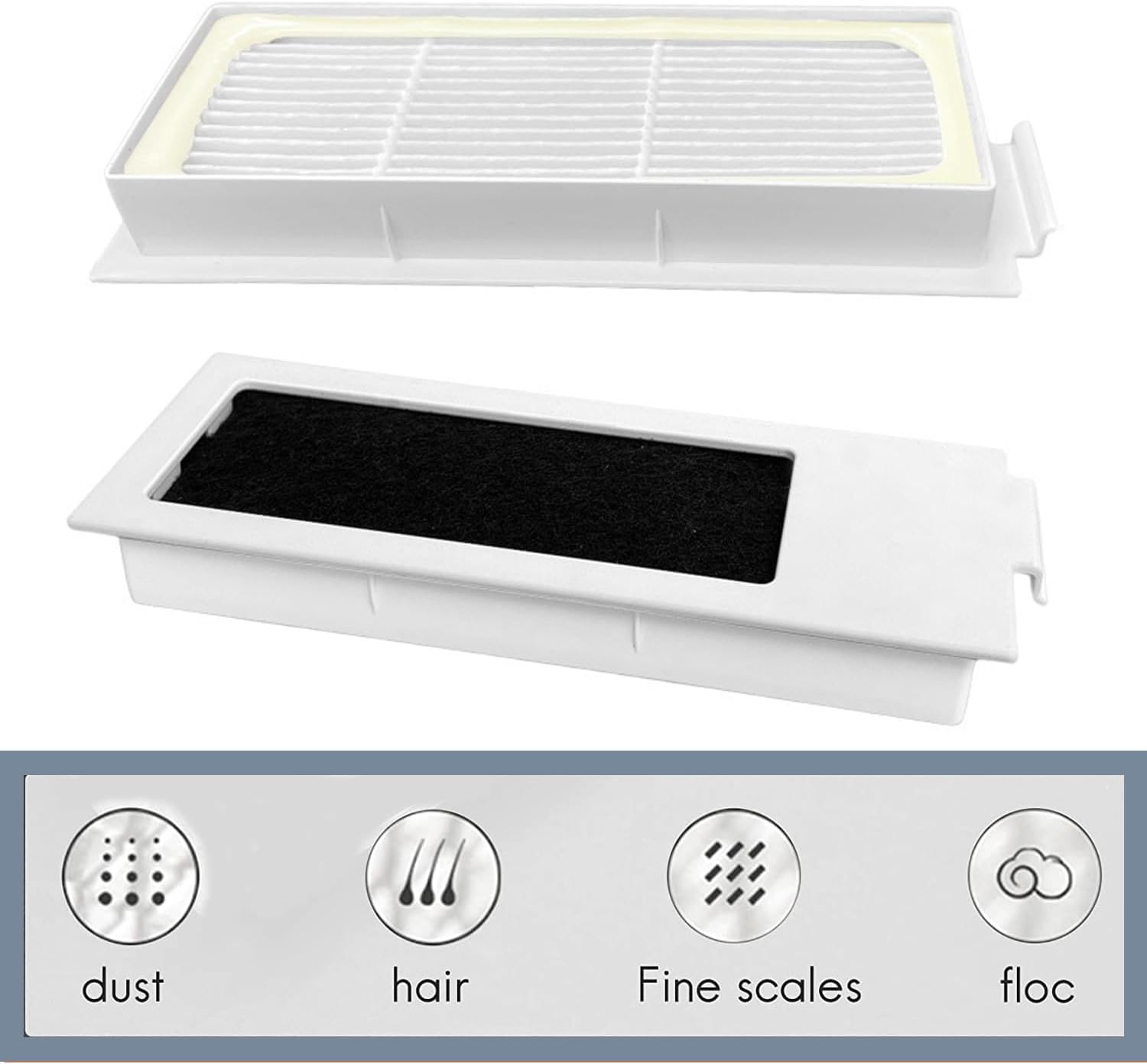 Piezas de repuesto para ECOVACS DEEBOT T20 Omni Robot Aspirador, 1 cepillo de rodillo principal, 4 cepillos laterales, 2 filtros Hepa, 2 bolsas de