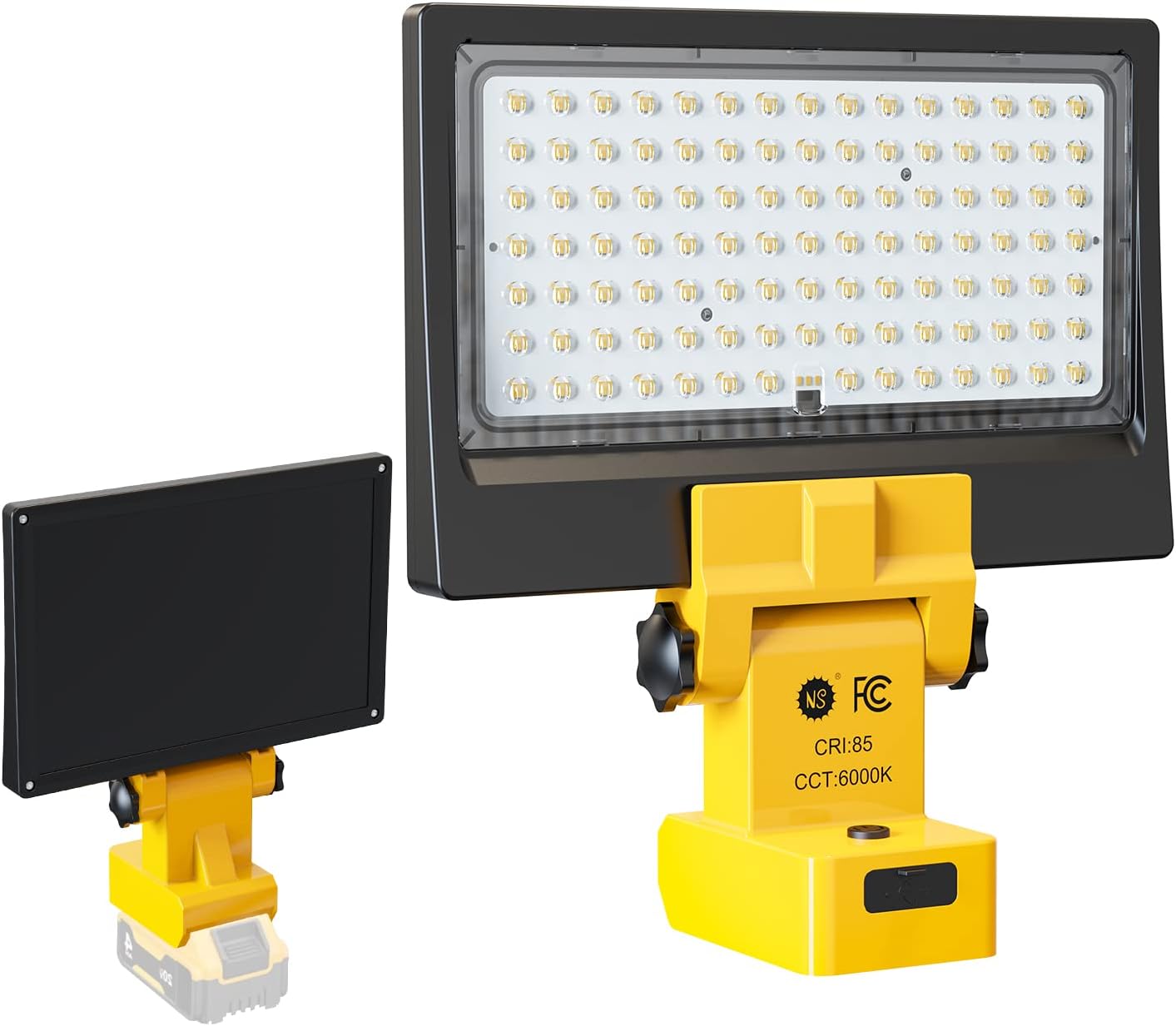 NS Luz de trabajo LED de 50 W 5000 lm para Dewalt 20 V, luces de inundación inalámbricas para emergencias, luz portátil para lugar de trabajo,