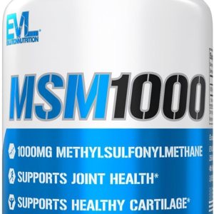 Evlution Nutrition MSM1000-1000 MG Suplemento MSM de metilsulfonilmetano  Apoyo a la salud de las articulaciones  Suplemento para cartílago  Vegano Evlution Nutrition MSM1000-1000 MG Suplemento MSM de metilsulfonilmetano  Apoyo a la salud de las articulaciones  Suplemento para cartílago  Vegano