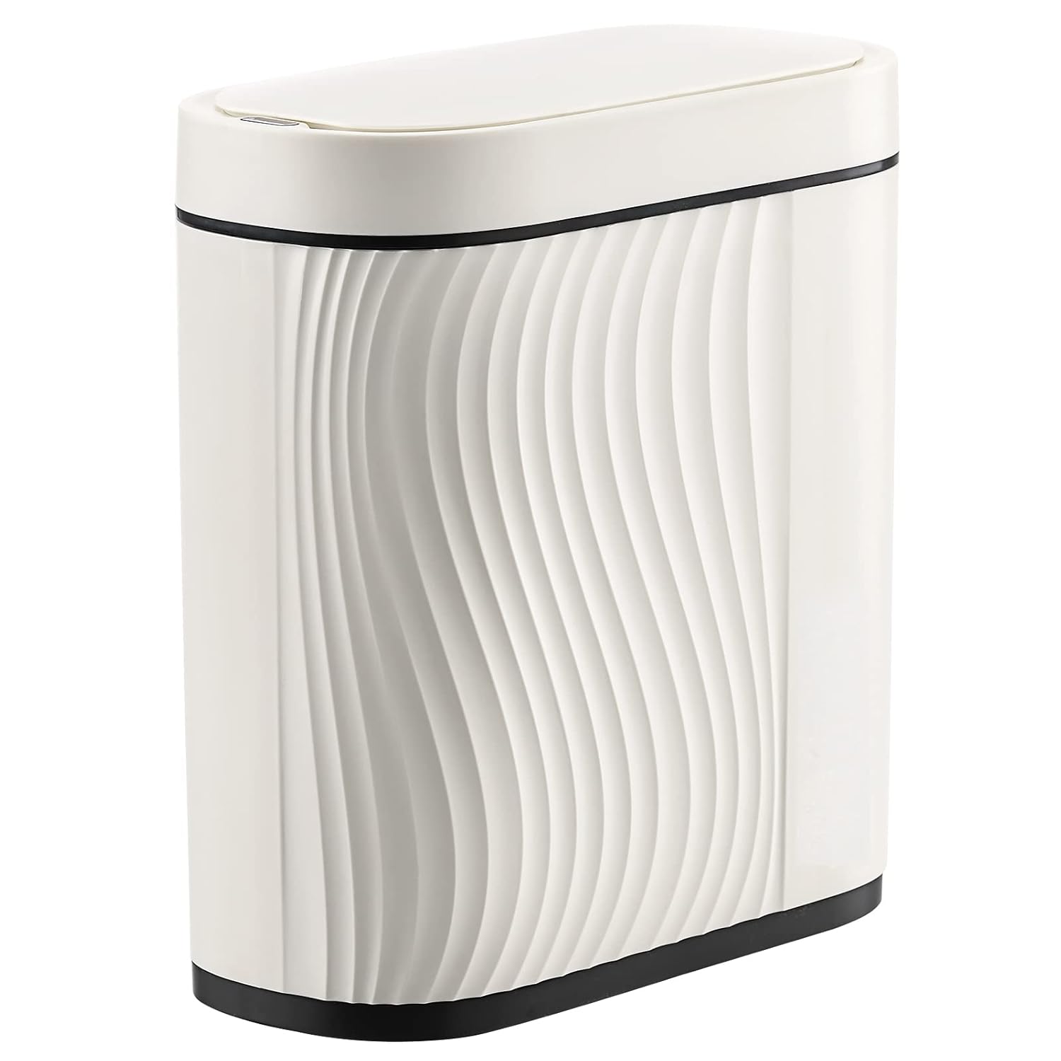 Cubo de basura automático pequeño de plástico de 2.6 galones, bote de basura inteligente sin contacto, cubo de basura con sensor de movimiento con