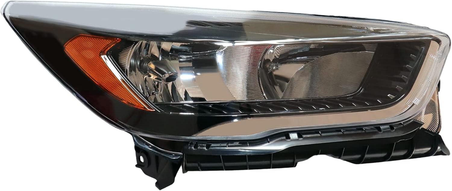 CNCEST Faros delanteros de proyector sin LED DRL  Ajuste directo  Carcasa negra transparente  Para modelos Ford Escape 2017-2019  Lado derecho del