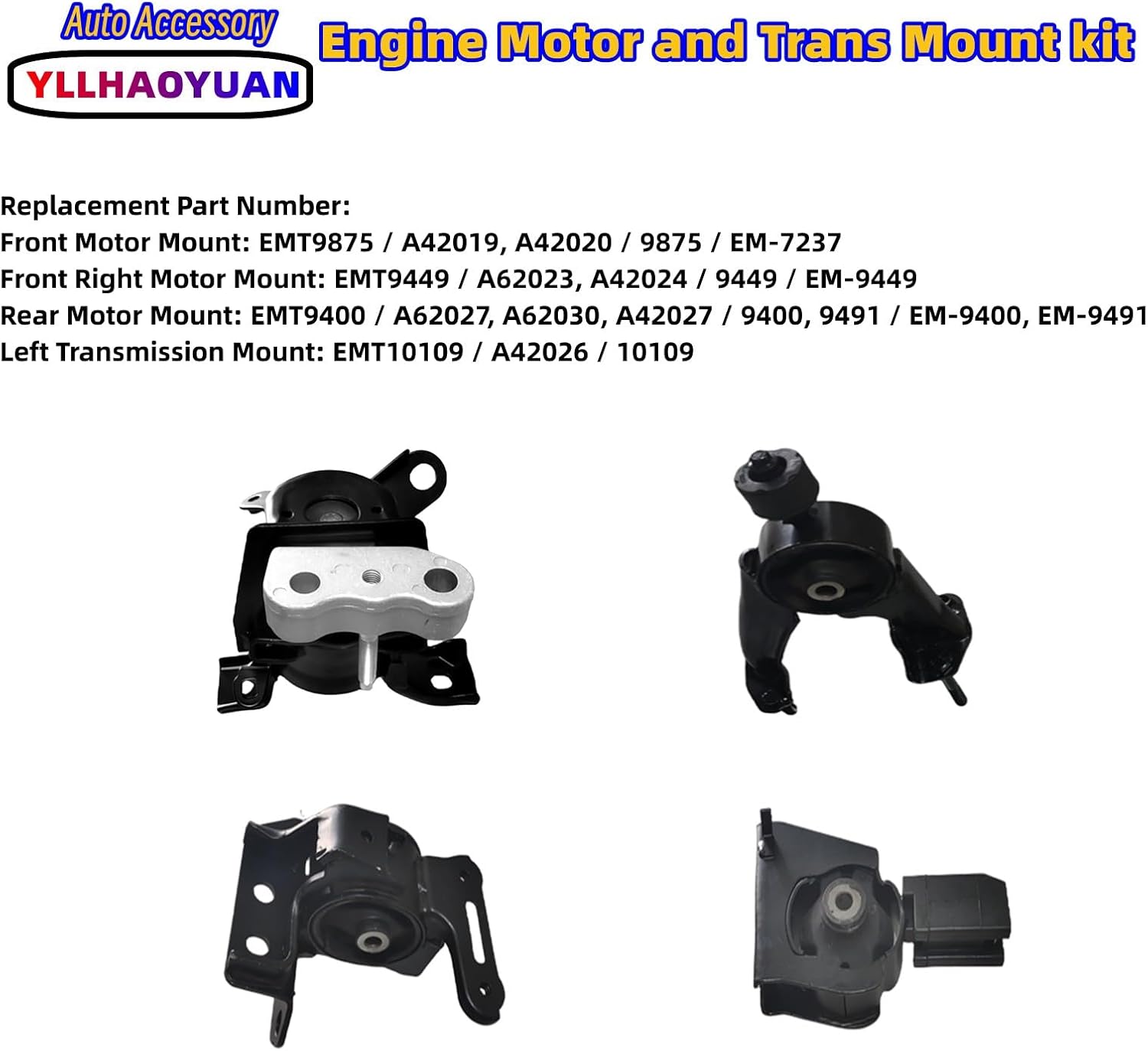 Juego de montaje de motor compatible con Corolla 1.8L Sedan A42019 A42020 A62020 A62023 A42023 A42024 A62027 A62027 A62030 A42027 A42027 A422027 026