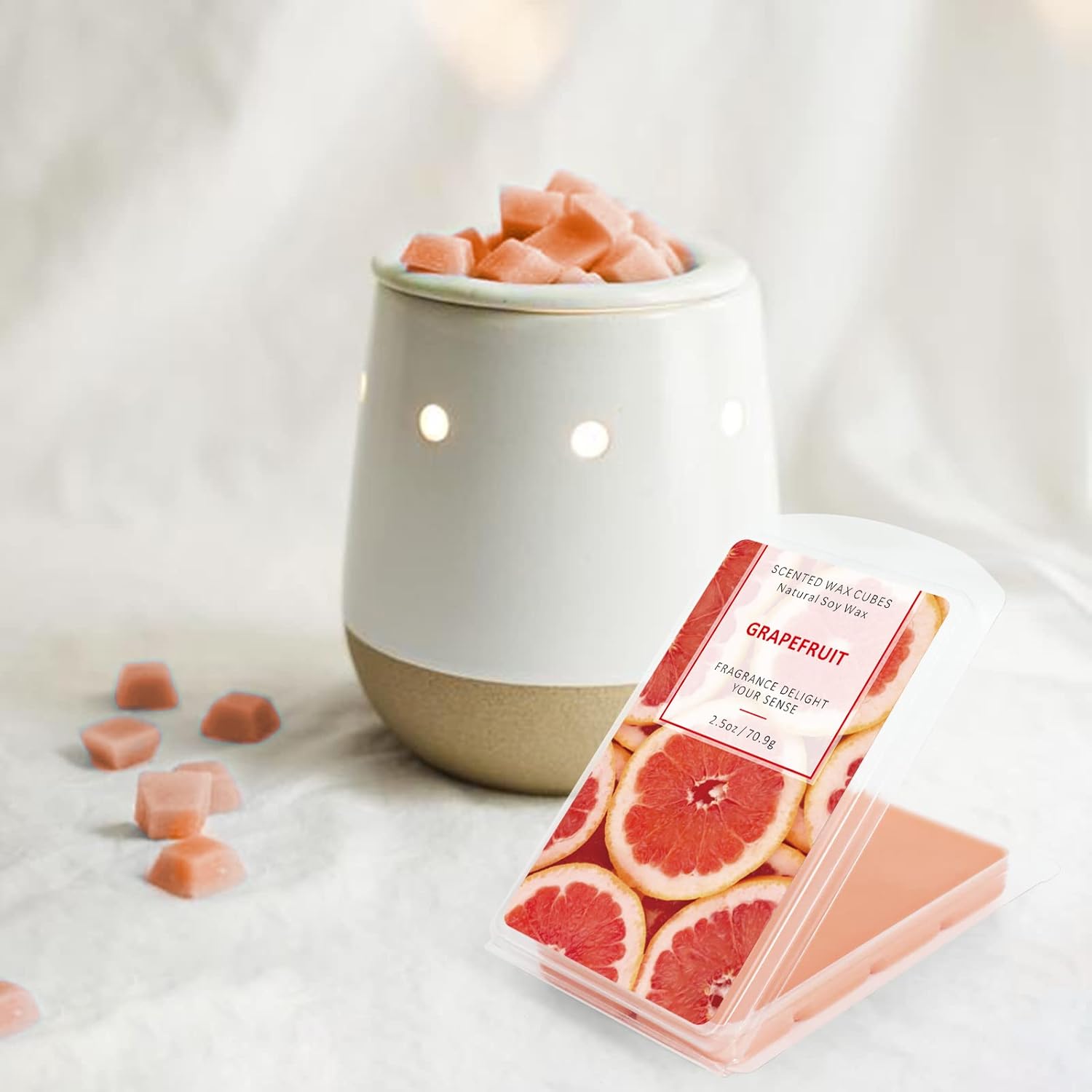 STRN Cubos de cera derretida, cera perfumada, cubos de cera perfumada, cera derretida para calentadores, cubos de cera de vela de soja, cubos de