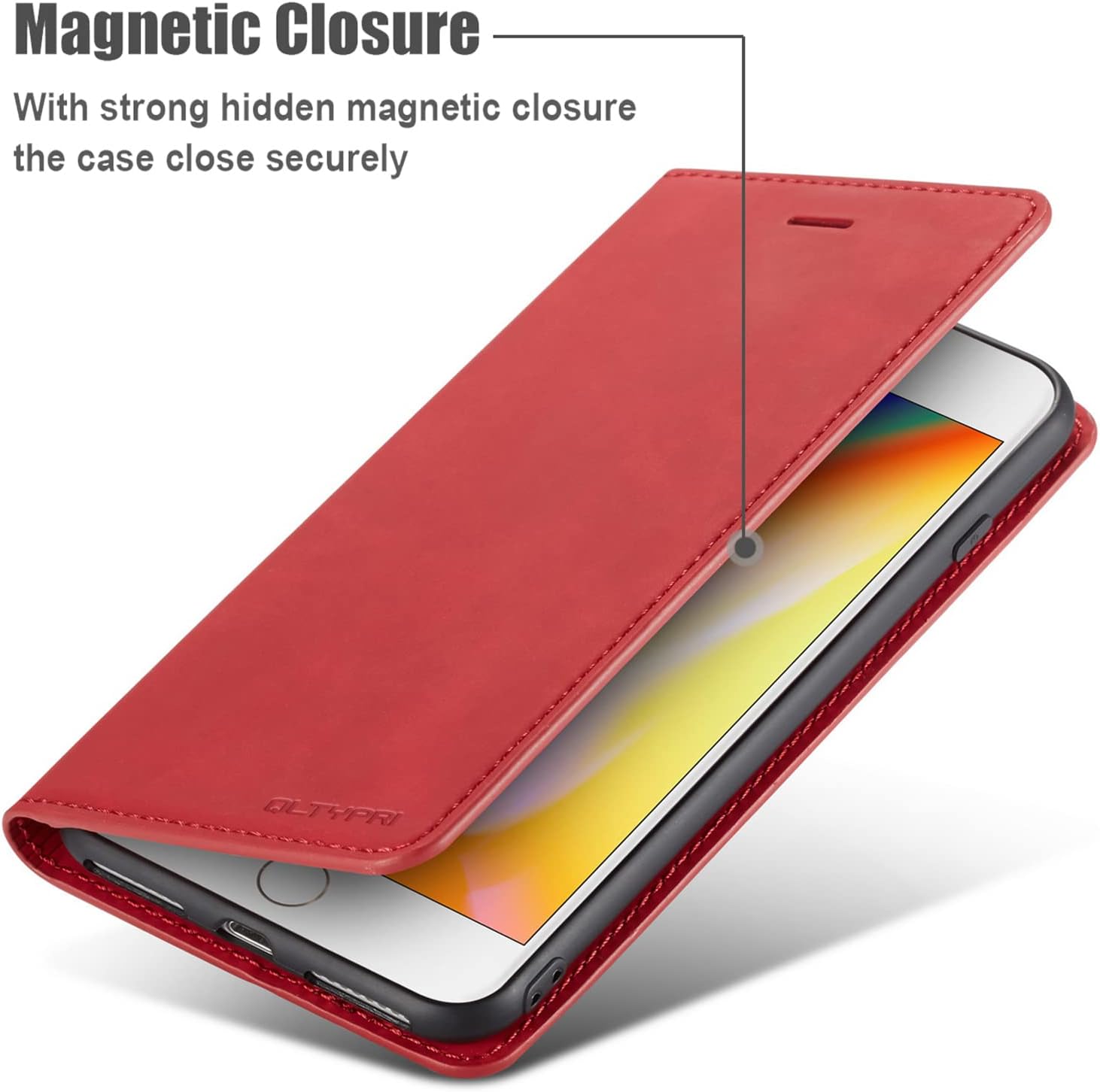Forwenw – Funda de piel con tapa para iPhone