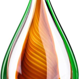 GAOSHENG Figura de vidrio soplado hecha a mano para Navidad, estatua de vidrio de arte ámbar, hermoso vidrio, estatua de lágrima de vidrio GAOSHENG Figura de vidrio soplado hecha a mano para Navidad, estatua de vidrio de arte ámbar, hermoso vidrio, estatua de lágrima de vidrio