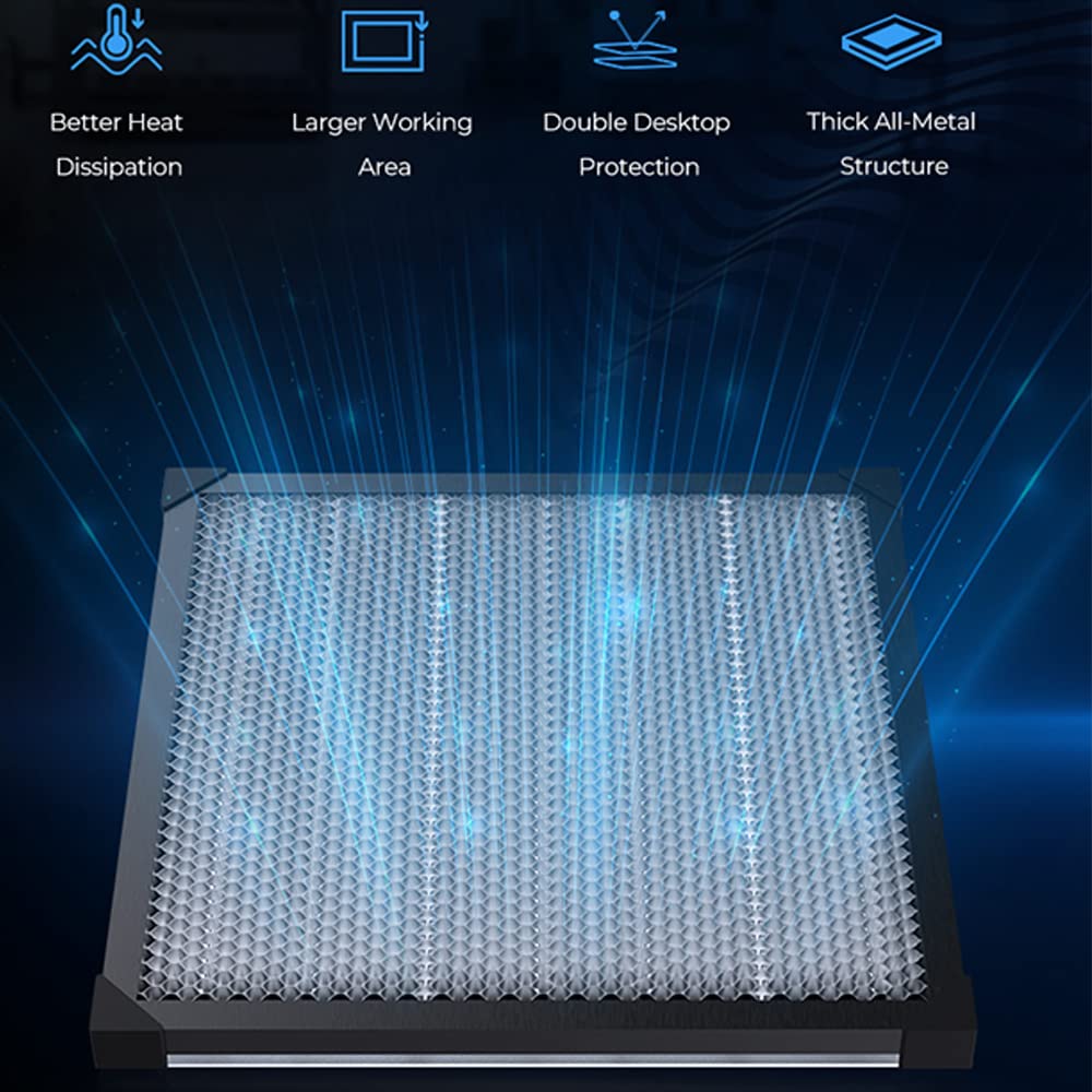 Cama láser de panal de abeja 9.252×9.252 in9.25×9.25 pulgadas tablero de panal mesa de trabajo para cortador láser 3D grabador