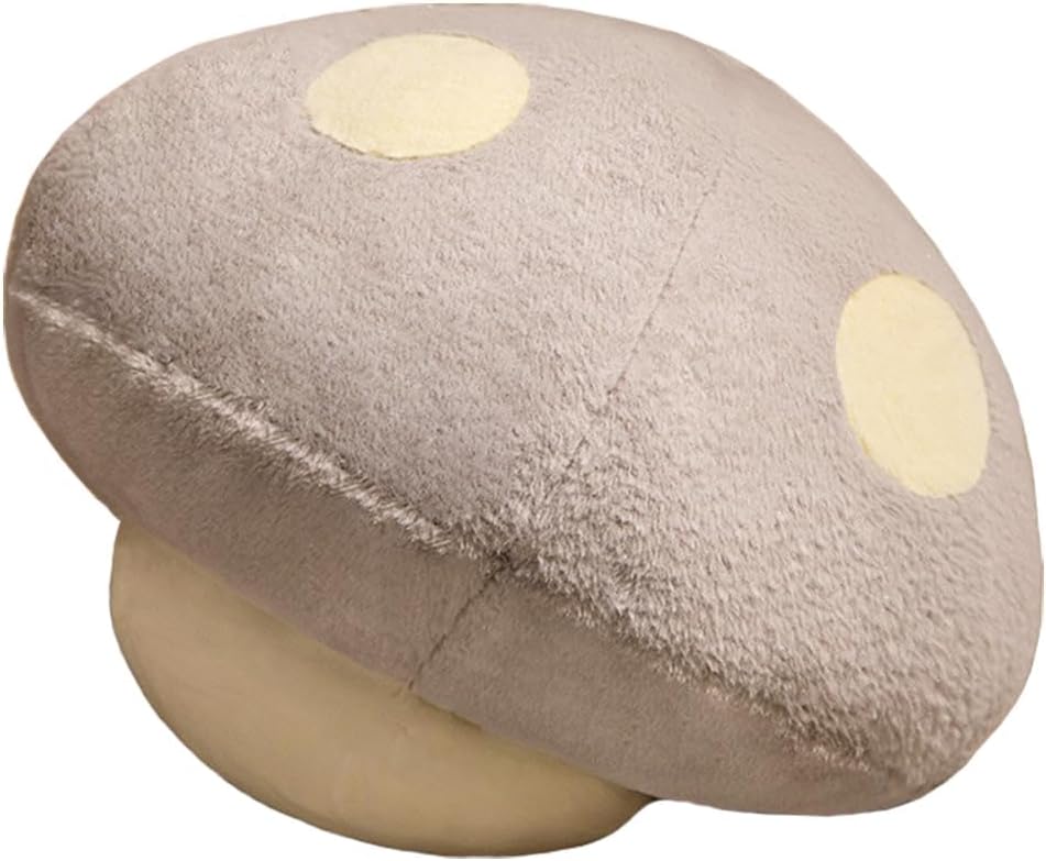 Hermosas almohadas coloridas de hongos, almohadas cómodas para el sofá (19.6 pulgadas, gris)