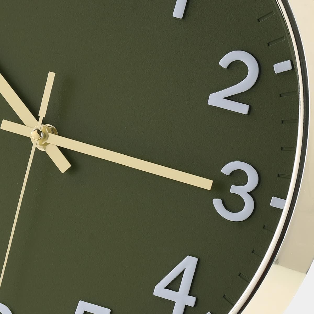 Reloj de pared de 12 pulgadas, moderno, redondo, silencioso, sin tictac, funciona con pilas y se aplica a dormitorio, sala de estar, sala de estudio