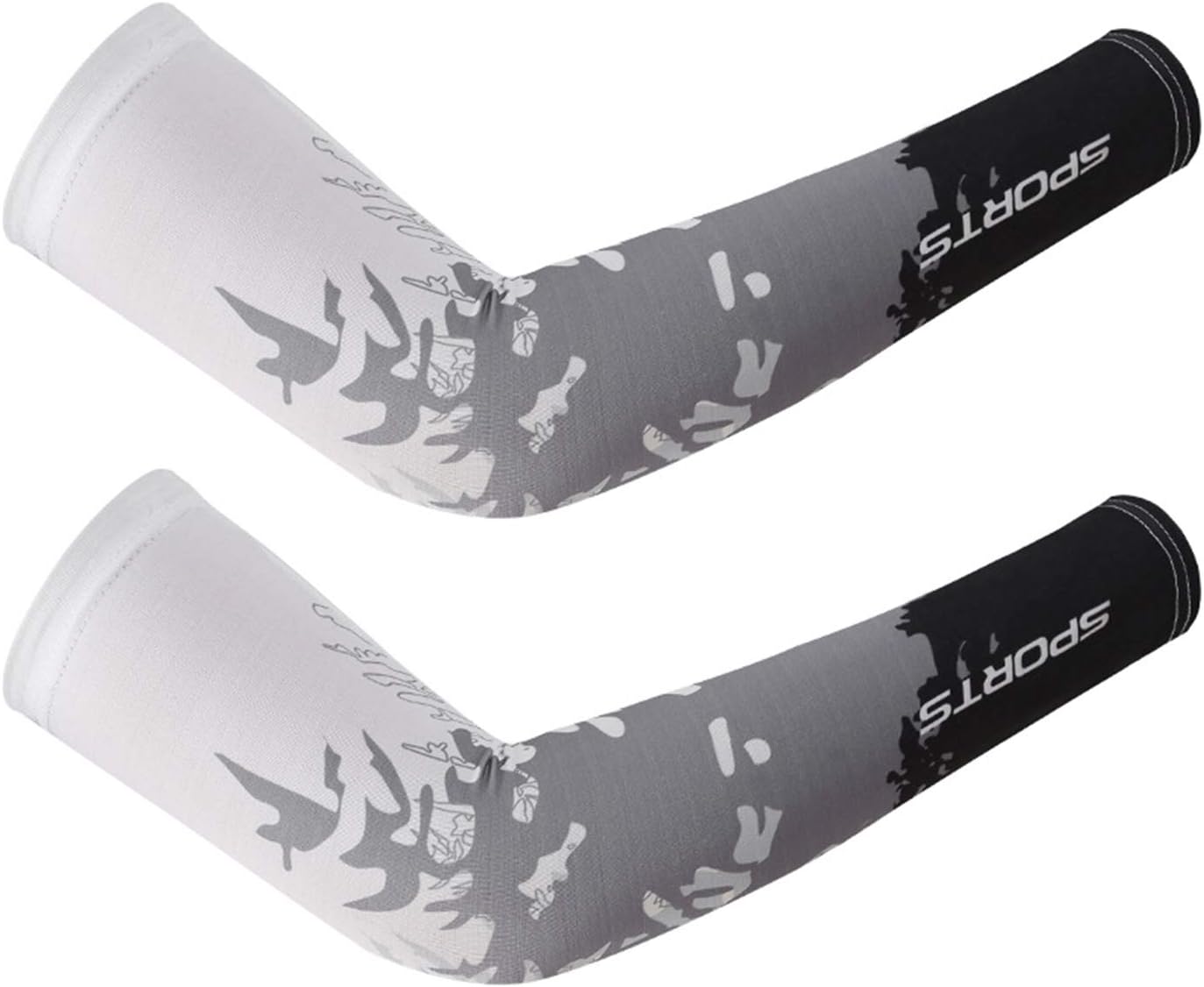 PURFUN Mangas de protección solar para hombres y mujeres, anti-UV, para tatuaje, cubierta elástica para el brazo, para conductor de baloncesto y golf