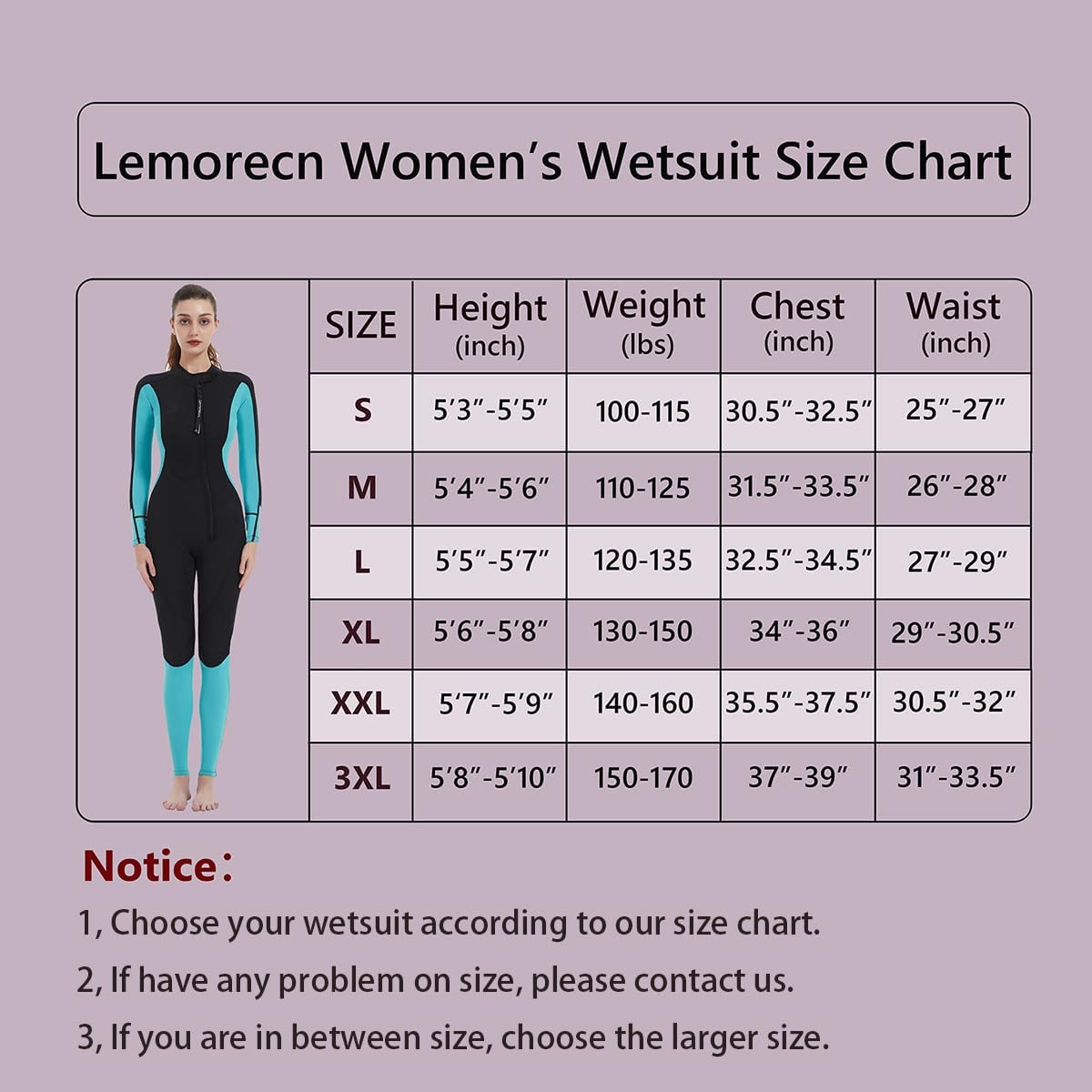 Trajes de neopreno Lemorecn para hombre de 32 mm, traje de buceo de cuerpo entero