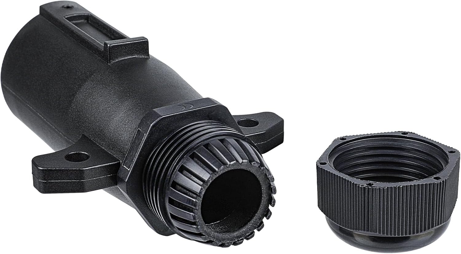 Enchufe de remolque de 7 pines, enchufe de remolque de 7 vías con sello impermeable IP68, adaptador de luz de remolque compatible con todos los